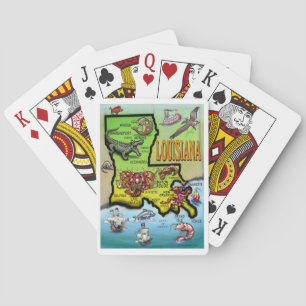 Jeu De Cartes Carte de dessin sur la Louisiane