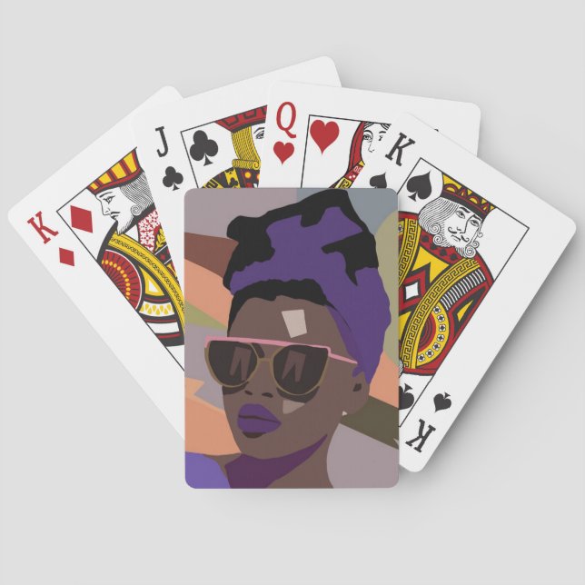 Jeu De Cartes Carte de jeu afro-américaine (dos)