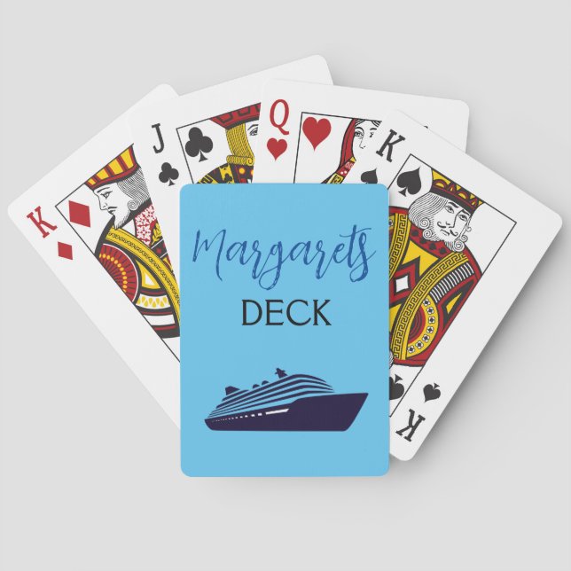 Jeu De Cartes Carte de jeu Blue Cruise Ship (dos)