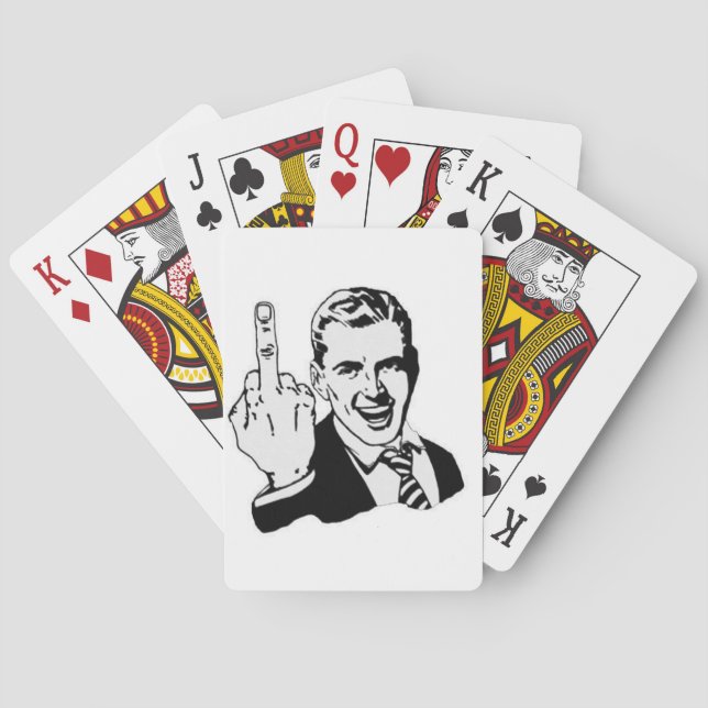 Jeu De Cartes Carte de jeu de doigt moyen (dos)