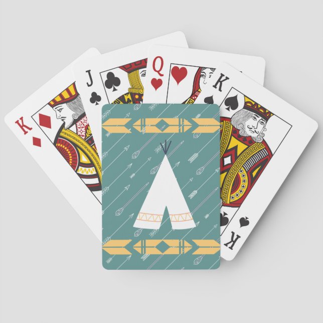 Jeu De Cartes Carte de jeu des Motifs amérindiens (dos)