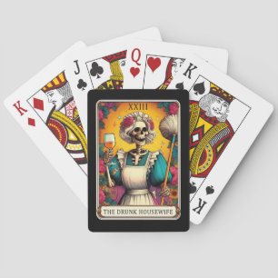 Jeu De Cartes Carte de jeu Drunk Housewoman Skeleton Tarot