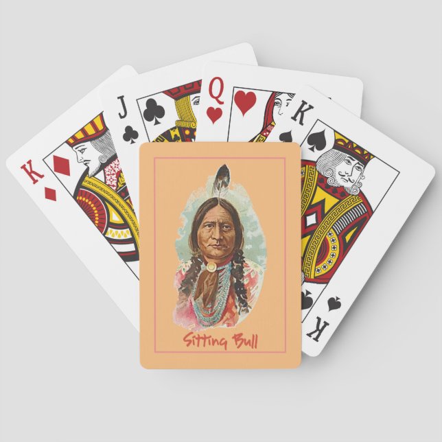 Jeu De Cartes Carte de jeu en chef amérindien (dos)