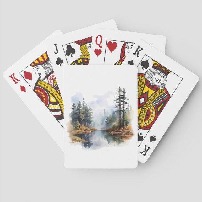 Jeu De Cartes Carte de jeu Lake Scene (dos)