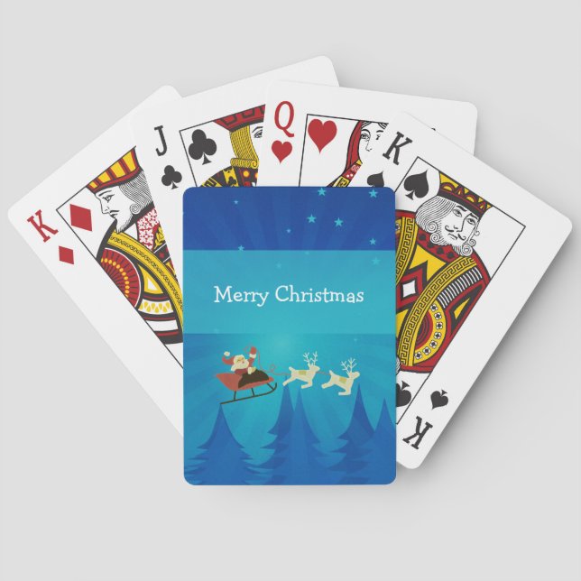 Jeu De Cartes Carte de jeu père Noël Winter Scene (dos)