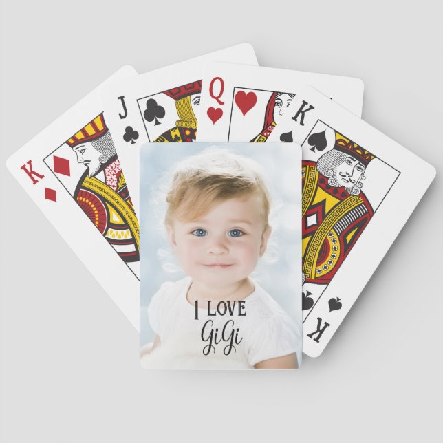 Jeu De Cartes Carte de jeu photo pour grand-mère (dos)