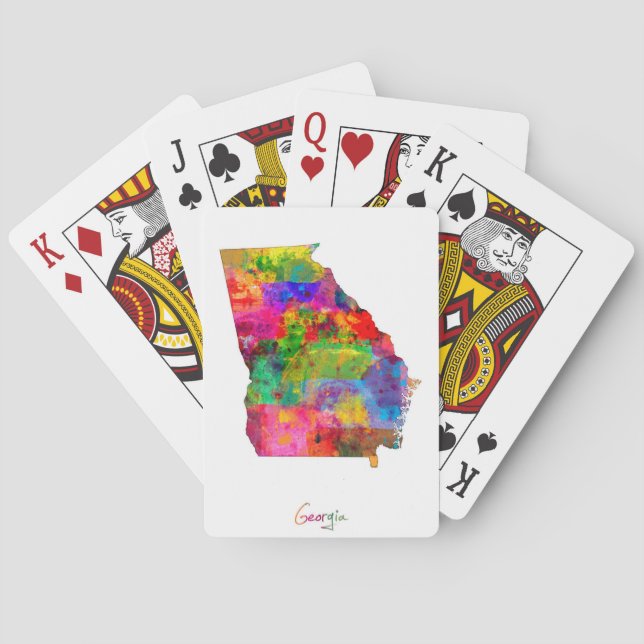 Jeu De Cartes Carte de la Géorgie (dos)