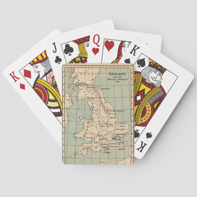 Jeu De Cartes Carte de la vieille Angleterre (dos)