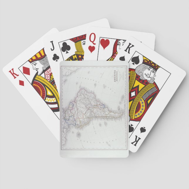 Jeu De Cartes Carte de l'Amérique du Sud (dos)