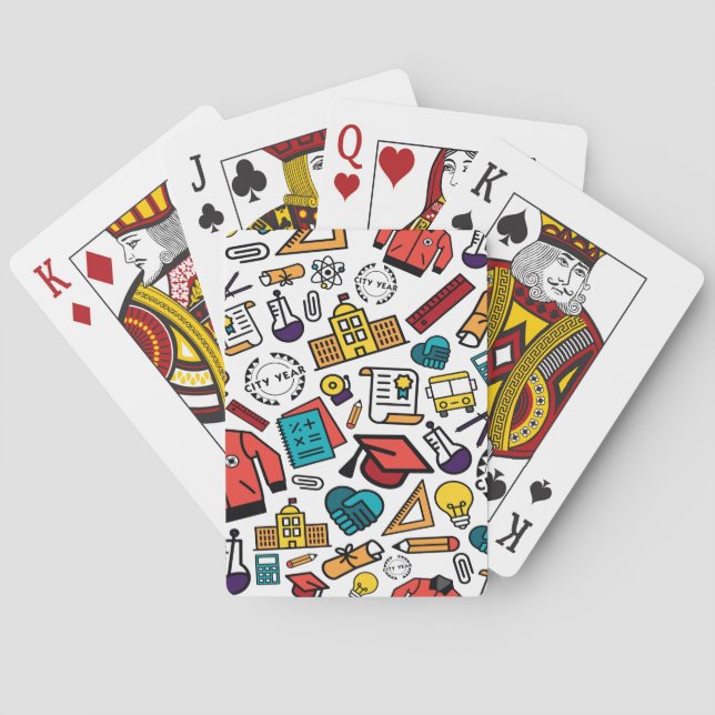 Jeu De Cartes Carte de lecture de l'icône de l'année urbaine (dos)