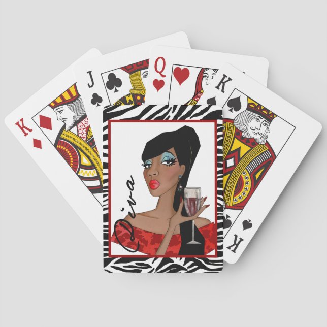 Jeu De Cartes Carte de lecture DIVA afro-américaine (dos)