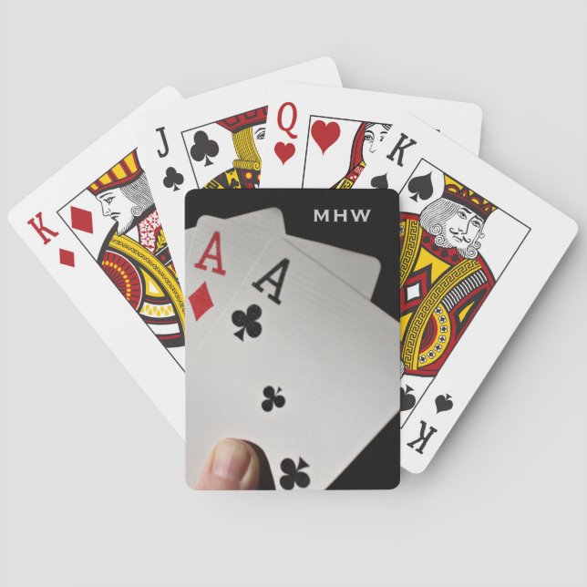 Jeu De Cartes Carte de lecture monographique personnalisée Aces (dos)