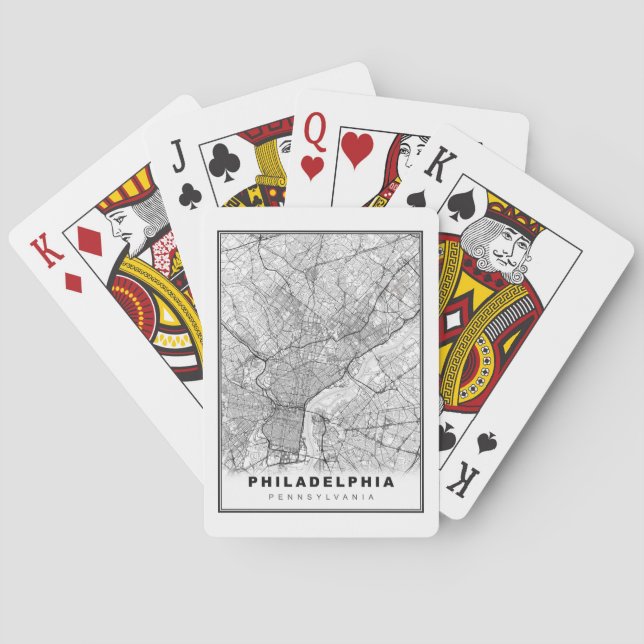 Jeu De Cartes Carte de Philadelphie (dos)