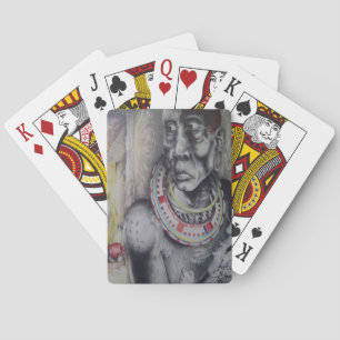 Jeu De Cartes Carte de vélo Masai People customisée