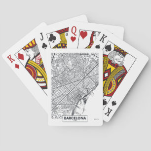 Jeu De Cartes Carte de ville de Barcelone, Espagne  