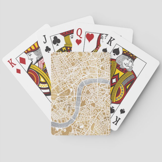 Jeu De Cartes Carte dorée de ville de Londres (dos)