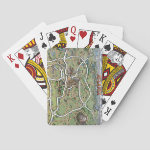 Jeu De Cartes Carte du dessin animé Atlanta Georgia