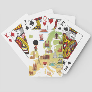 Jeu De Cartes Carte européenne de bande dessinée