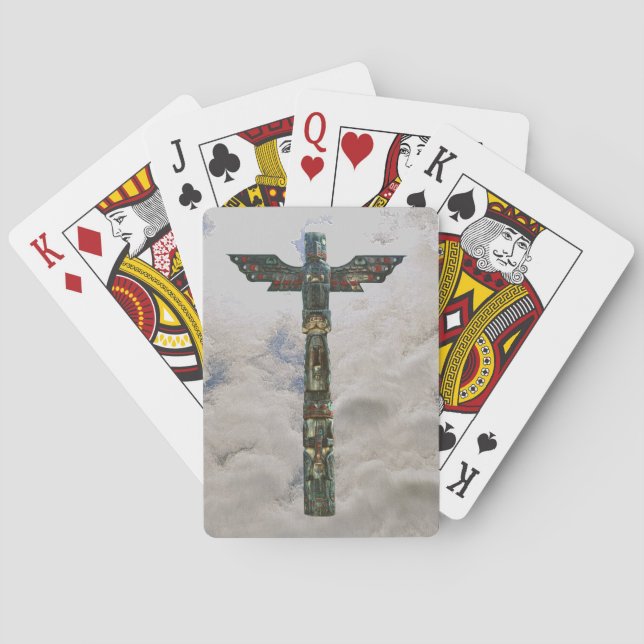 Jeu De Cartes Carte Pole Totem Autochtone Haïda (dos)