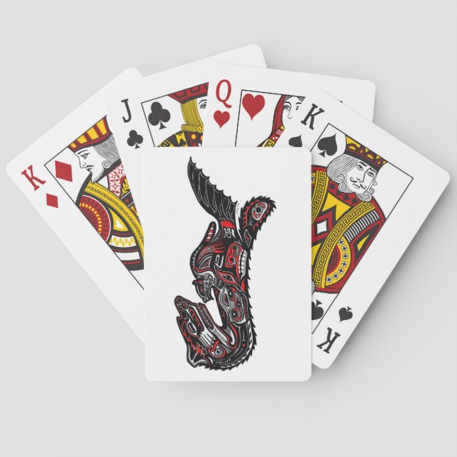 Jeu De Cartes Carte Pole Totem Autochtone Haïda (dos)