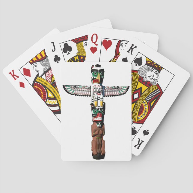 Jeu De Cartes Carte Pole Totem Autochtone Haïda (dos)