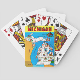 Jeu De Cartes Carte vintage du Michigan Cartes de lecture
