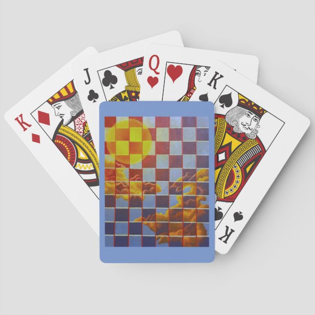 Jeu De Cartes Cartes À damiers Sky (dos)