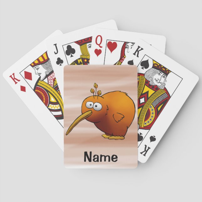 Jeu De Cartes Cartes à jouer, Carton d'oiseau Kiwi mignon (dos)