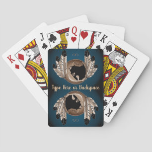 Jeu De Cartes Cartes d'Art Tribal Buffalo Personnalisé Jouer Car