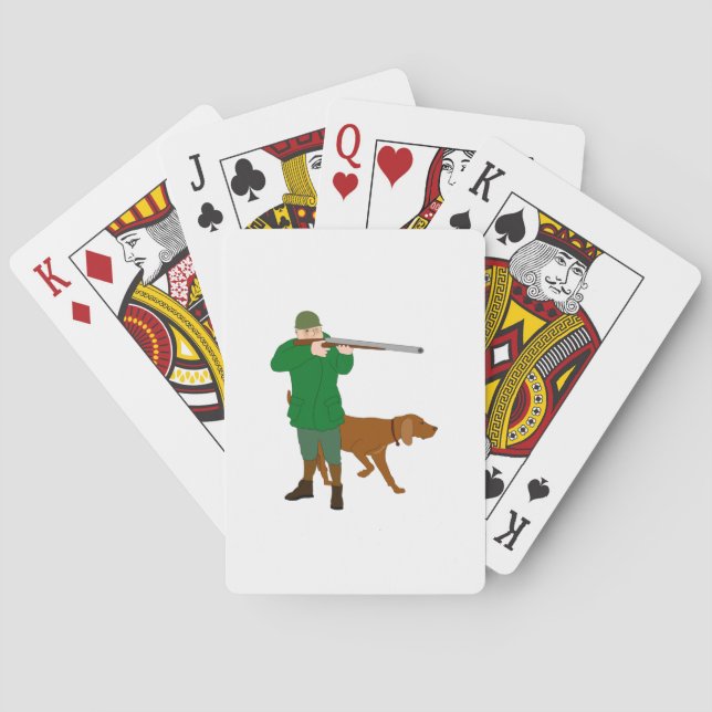 Jeu De Cartes Cartes de chasseur et de jeu de chien (dos)