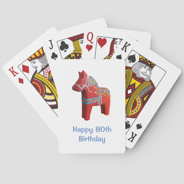 Jeu De Cartes Cartes de jeu 80e anniversaire (dos)