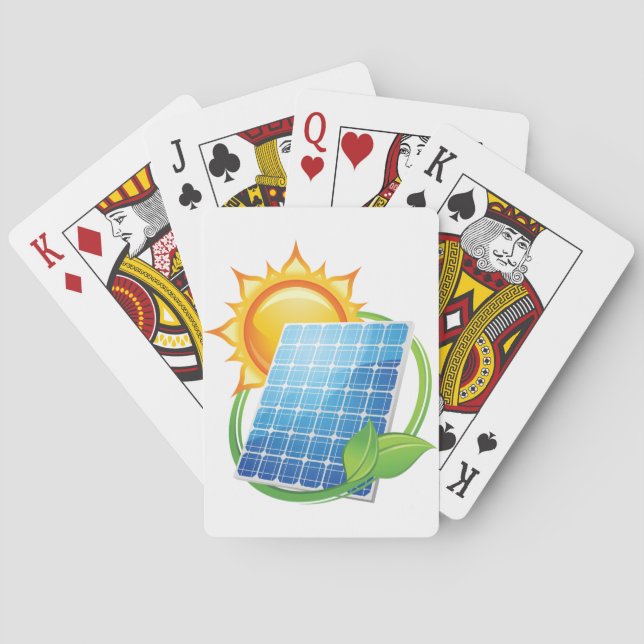 Jeu De Cartes Cartes de jeu à énergie solaire (dos)