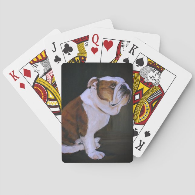 Jeu De Cartes Cartes de jeu anglaises d'art de chien de (dos)