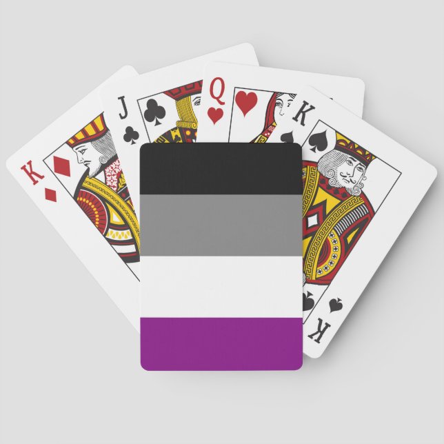 Jeu De Cartes cartes de jeu asexuelles de drapeau (dos)