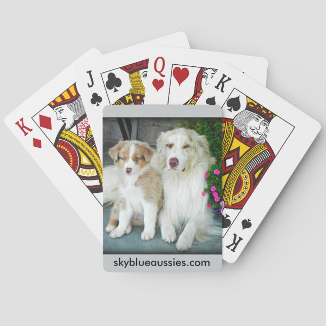 Jeu De Cartes Cartes de jeu australiennes rouges de Merle (dos)