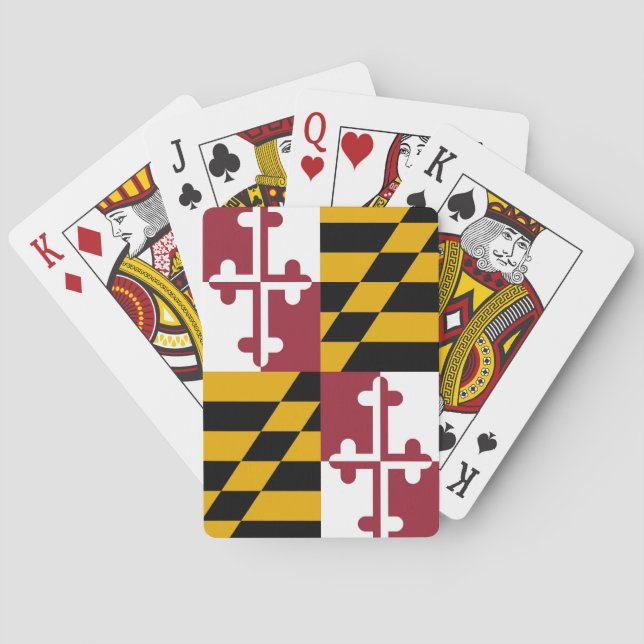 Jeu De Cartes Cartes de jeu avec drapeau du Maryland (dos)