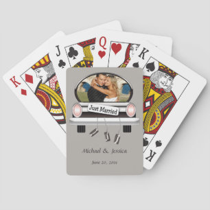 Jeu De Cartes Cartes de jeu Bicycle® personnalisées juste mariée