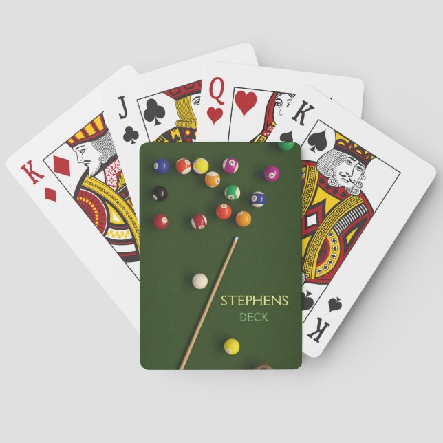 Jeu De Cartes Cartes De Jeu Billiard Thématique (dos)
