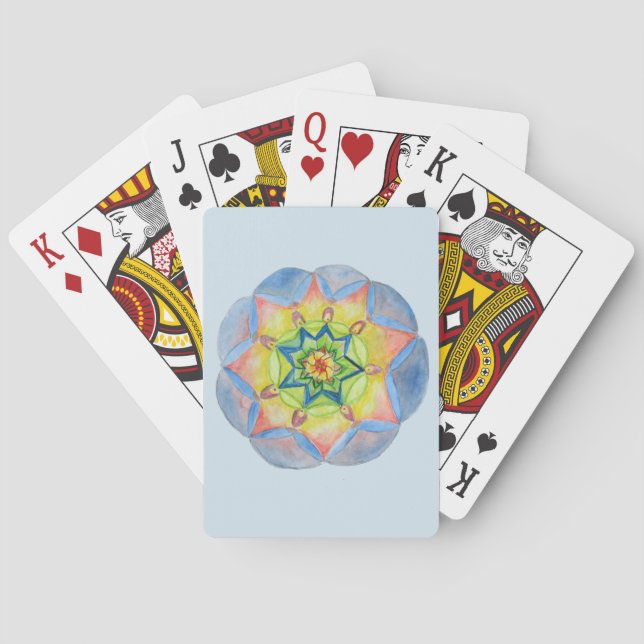 Jeu De Cartes Cartes de jeu bleu Mandala (dos)