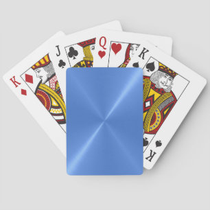 Jeu De Cartes Cartes de jeu bleues balayées en métal