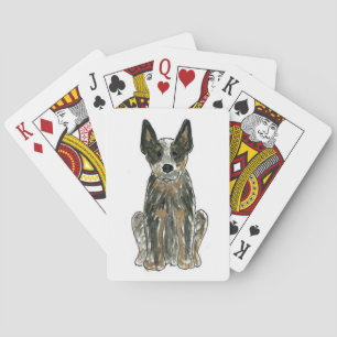 Jeu De Cartes Cartes de jeu bleues de Heeler de chien australien
