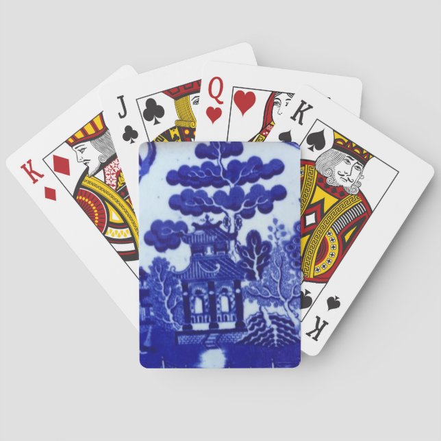 Jeu De Cartes Cartes de jeu bleues de saule (dos)