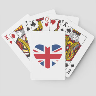 Jeu De Cartes Cartes de jeu britanniques de coeur - drapeau