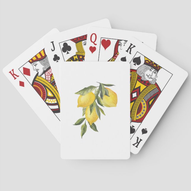 Jeu De Cartes Cartes de Jeu Classique - Arrière - plan Citron (dos)