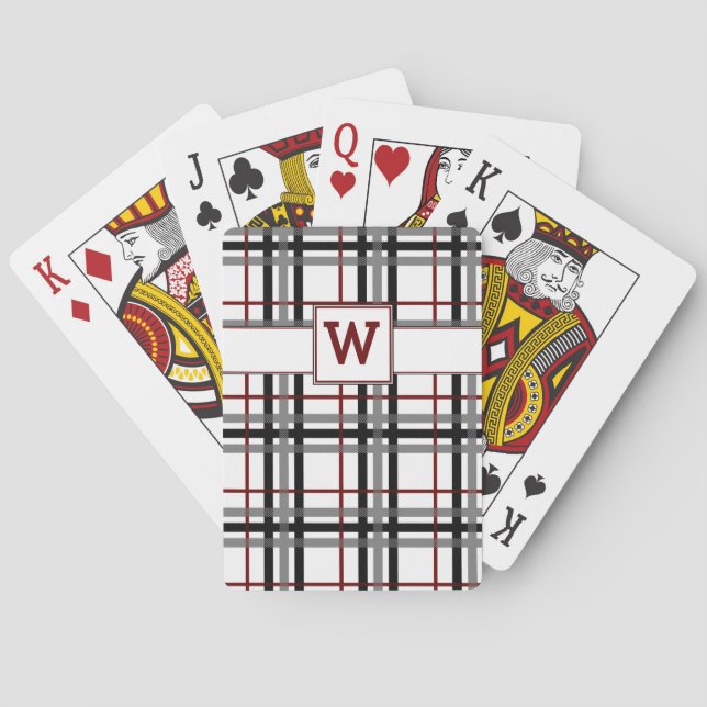 Jeu De Cartes Cartes de Jeu Classique Noir Blanc et Rouge (dos)