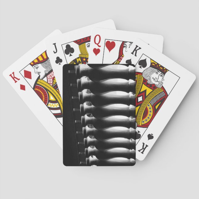 Jeu De Cartes Cartes de Jeu Classique Noir et Blanc (dos)