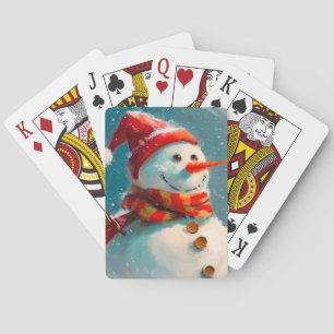 Jeu De Cartes Cartes de Jeu Classique Snowman Vintage