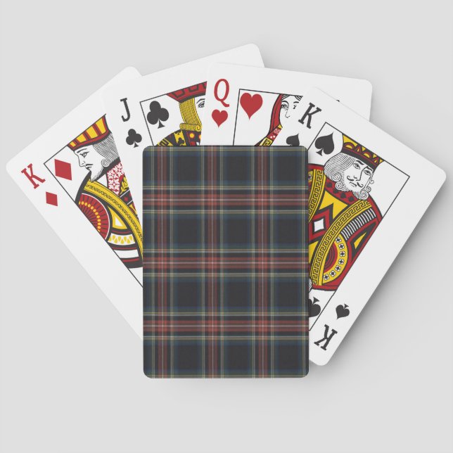 Jeu De Cartes Cartes de Jeu Classique Tartan Noir (dos)