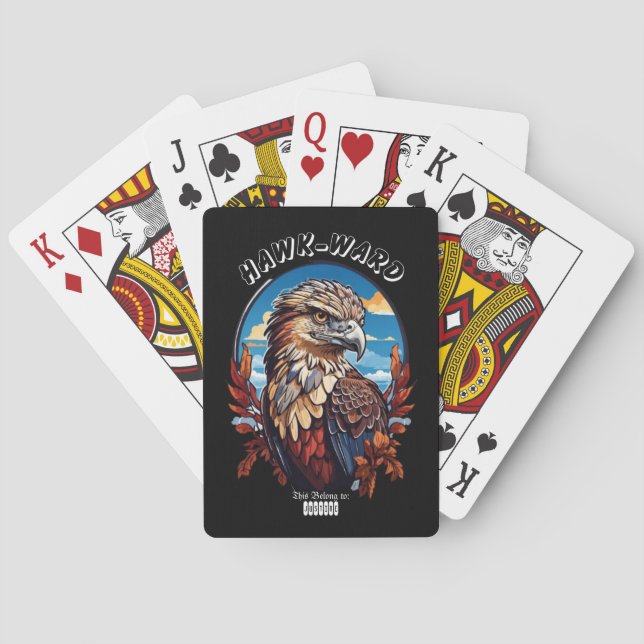 Jeu De Cartes Cartes de Jeu Classiques à Hawk Ward (dos)