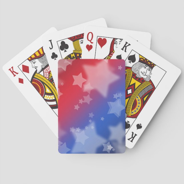 Jeu De Cartes Cartes de jeu classiques d'étoiles patriotiques (dos)